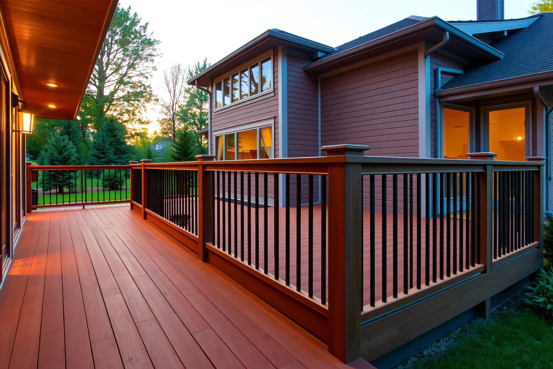 Custom-built backyard deck in St Louis